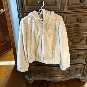 Fur bomber jacket